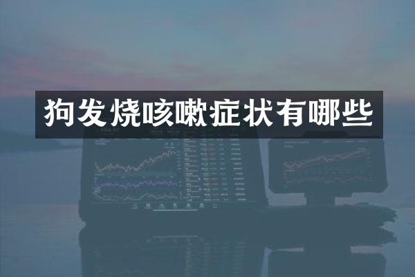狗发烧咳嗽症状有哪些