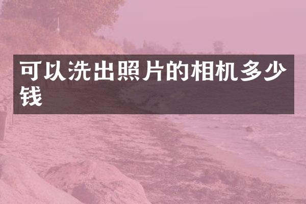 可以洗出照片的相机多少钱