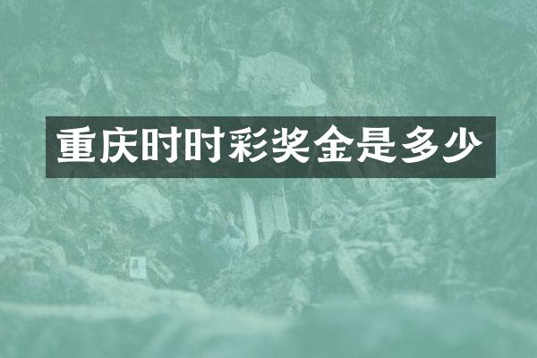 重庆时时彩奖金是多少