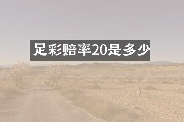 足彩赔率20是多少