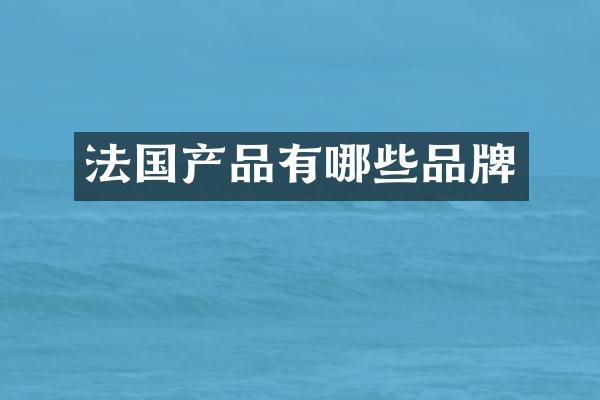 法国产品有哪些品牌