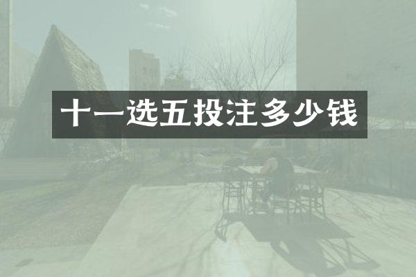 十一选五投注多少钱