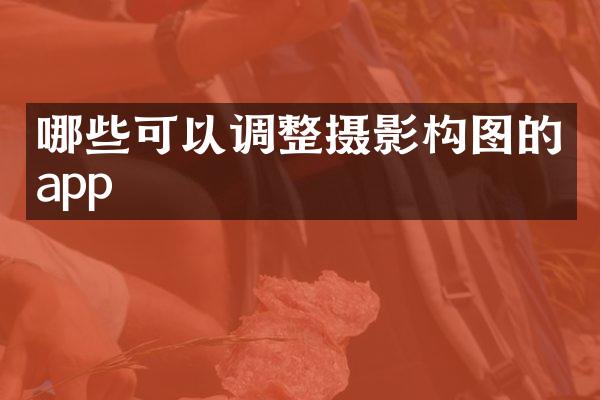 哪些可以调整摄影构图的app