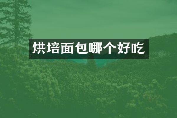 烘培面包哪个好吃
