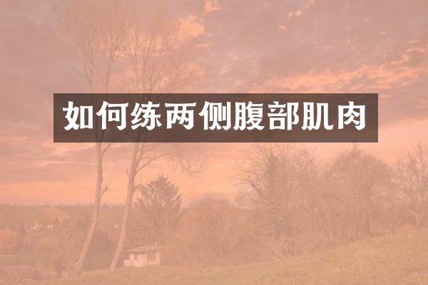 如何练两侧腹部肌肉