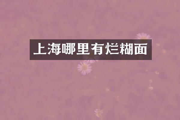上海哪里有烂糊面