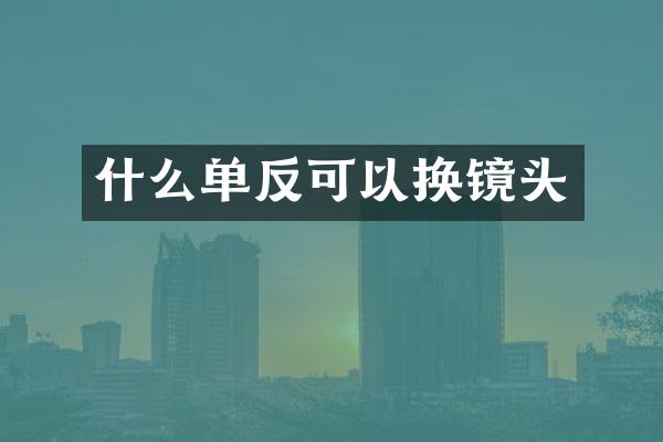 什么单反可以换镜头