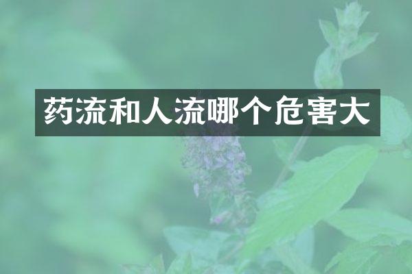 药流和人流哪个危害大