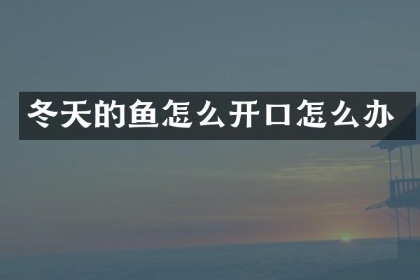 冬天的鱼怎么开口怎么办