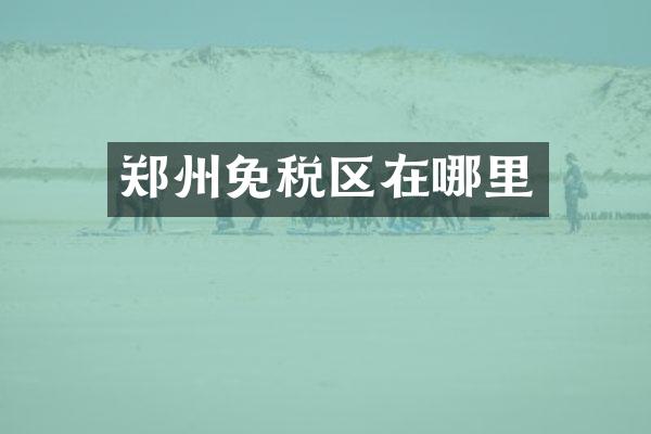 郑州免税区在哪里