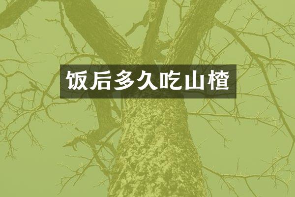 饭后多久吃山楂