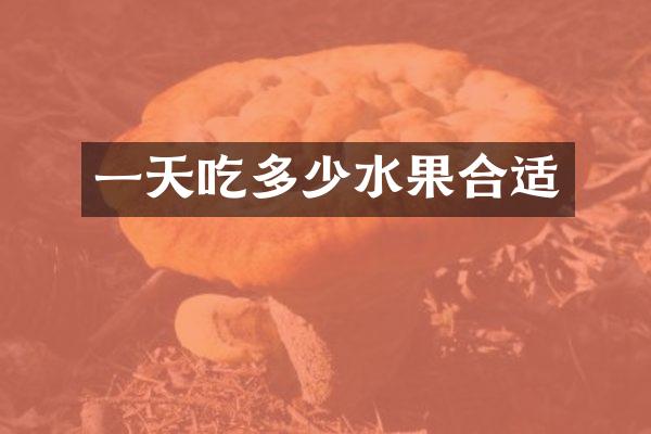 一天吃多少水果合适