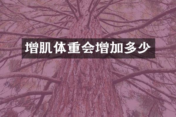 增肌体重会增加多少