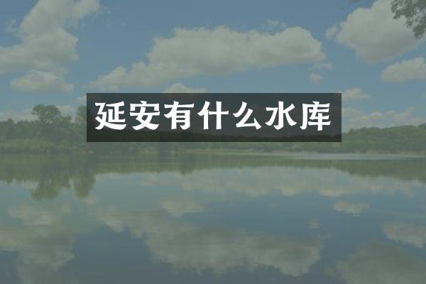 延安有什么水库