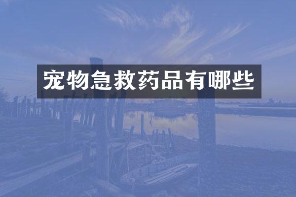 宠物急救药品有哪些