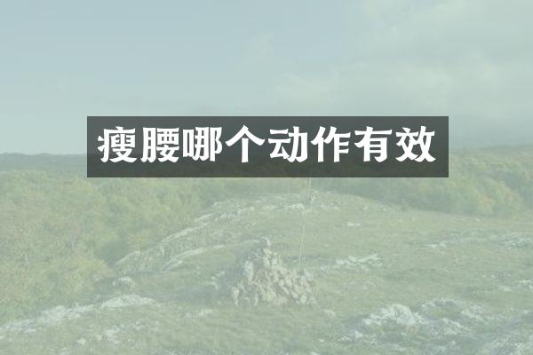 瘦腰哪个动作有效