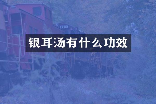 银耳汤有什么功效