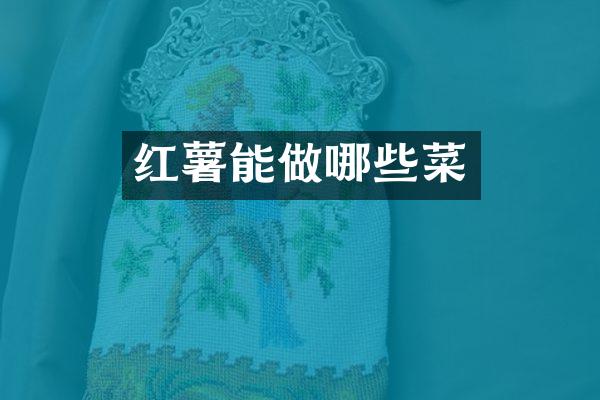 红薯能做哪些菜
