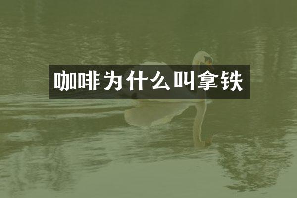 咖啡为什么叫拿铁