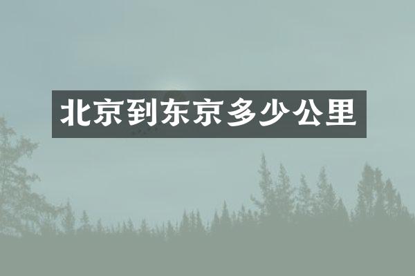 北京到东京多少公里