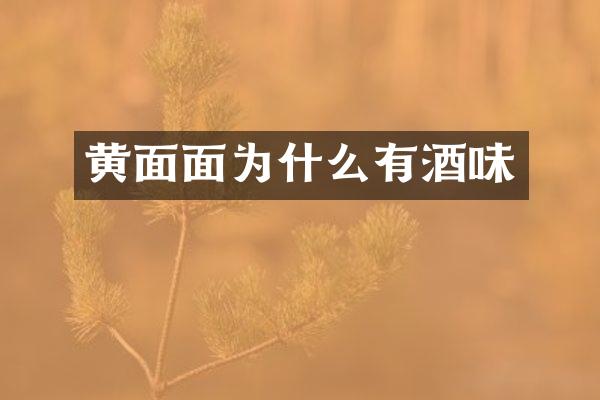黄面面为什么有酒味