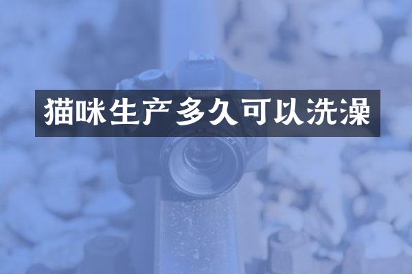 猫咪生产多久可以洗澡