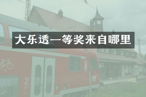 大一等奖来自哪里