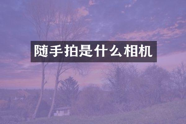 随手拍是什么相机