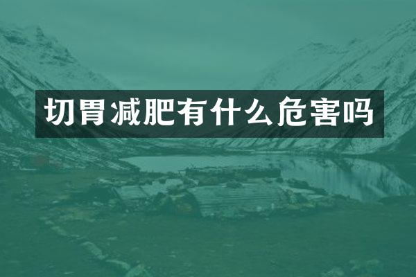 切胃减肥有什么危害吗