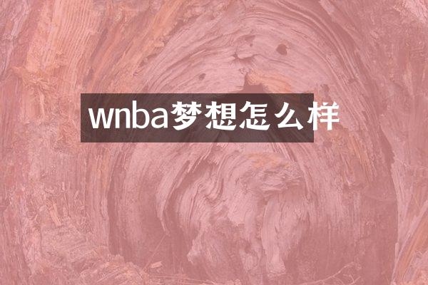 wnba梦想怎么样