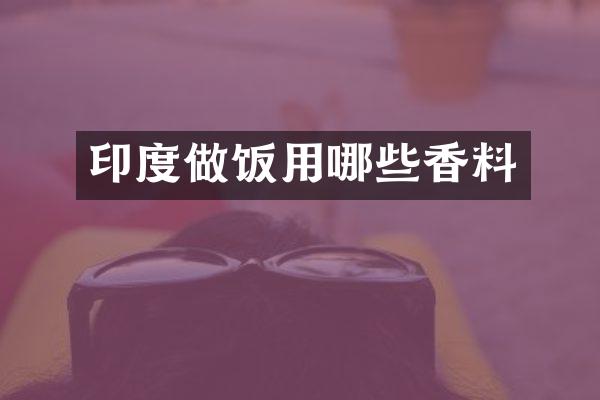 印度做饭用哪些香料