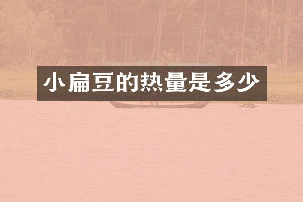 小扁豆的热量是多少