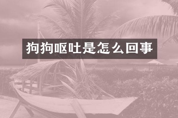 狗狗呕吐是怎么回事