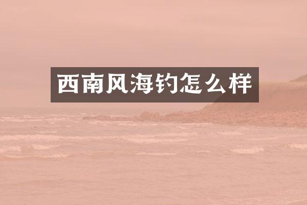 西南风海钓怎么样
