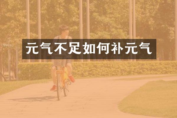 元气不足如何补元气