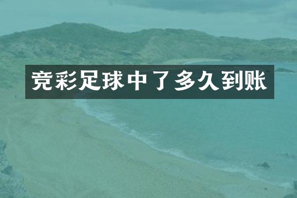 竞彩足球中了多久到账