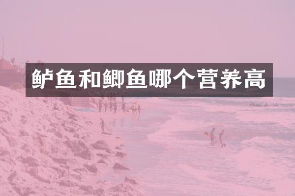 鲈鱼和鲫鱼哪个营养高