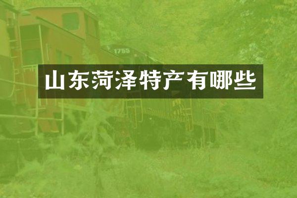 山东菏泽特产有哪些