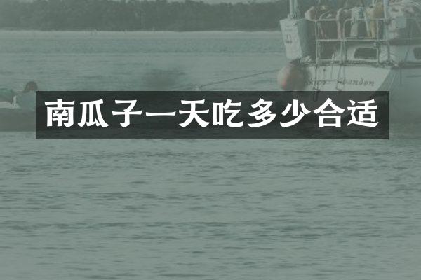 南瓜子一天吃多少合适