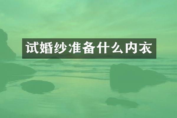 试婚纱准备什么内衣