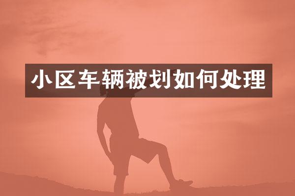 小区车辆被划如何处理