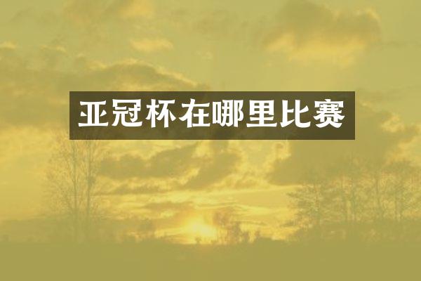 亚冠杯在哪里比赛