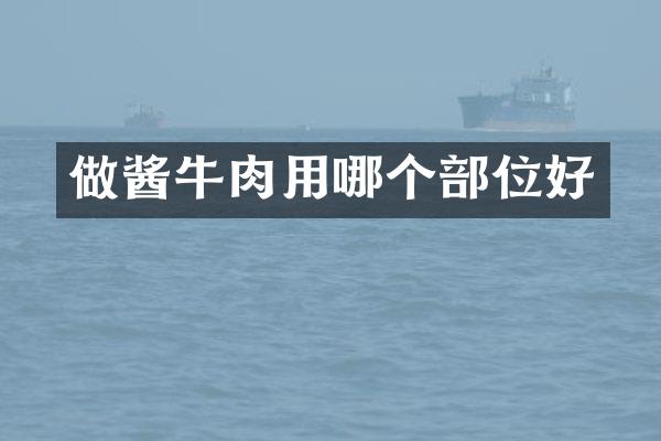 做酱牛肉用哪个部位好