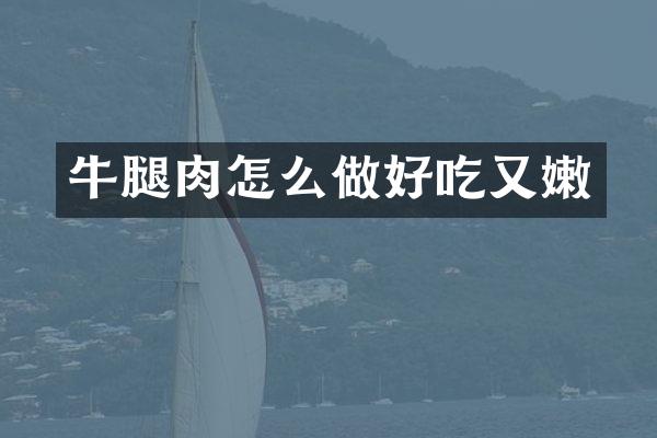 牛腿肉怎么做好吃又嫩