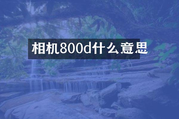 相机800d什么意思