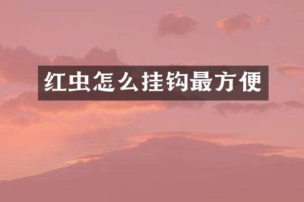 红虫怎么挂钩最方便