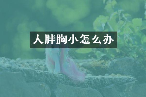 人胖胸小怎么办