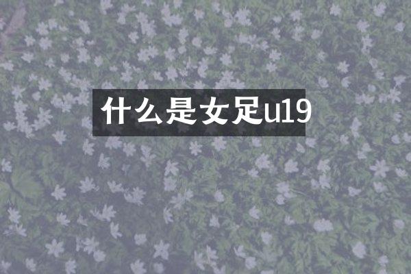 什么是女足u19