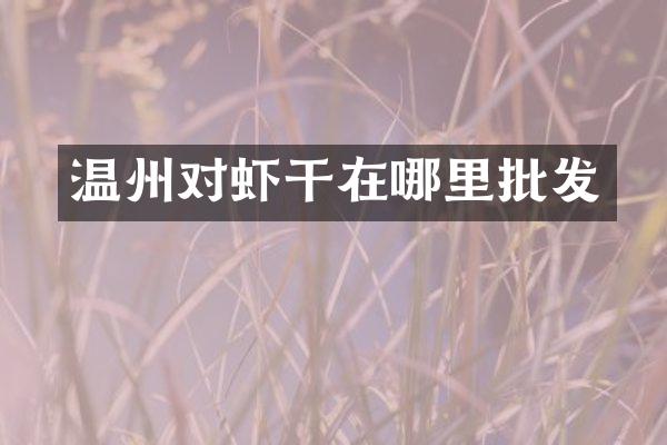 温州对虾干在哪里批发