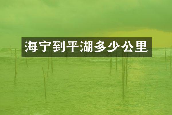 海宁到平湖多少公里